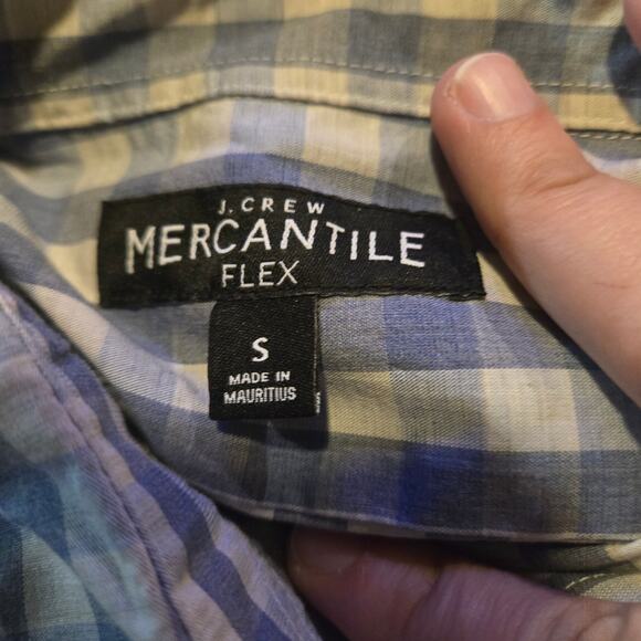 J.Crew Mercantile Flex Gingham Button-Up Shirt Small - Picture 9 of 11